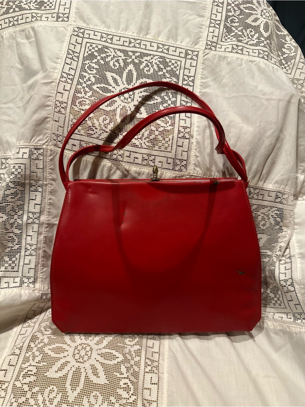 Classic Red Women's Shoulder Bag